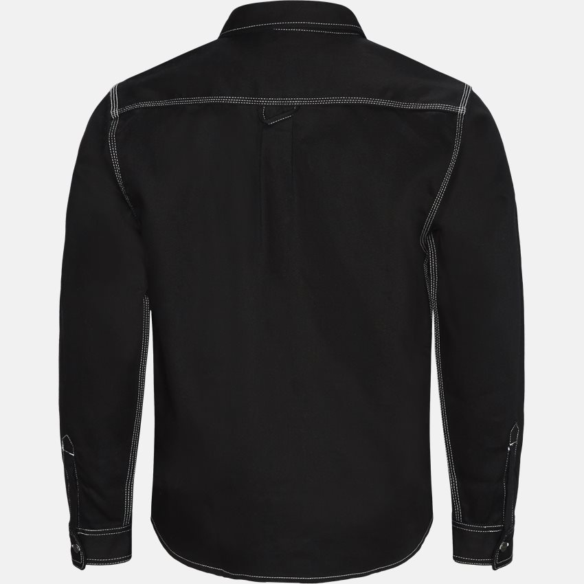 Carhartt WIP Skjorter CHALK SHIRT JAC I025939 BLACK RIGID